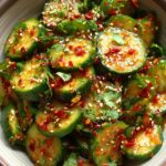 Asiatischer Gurkensalat mit Chili & Sesam