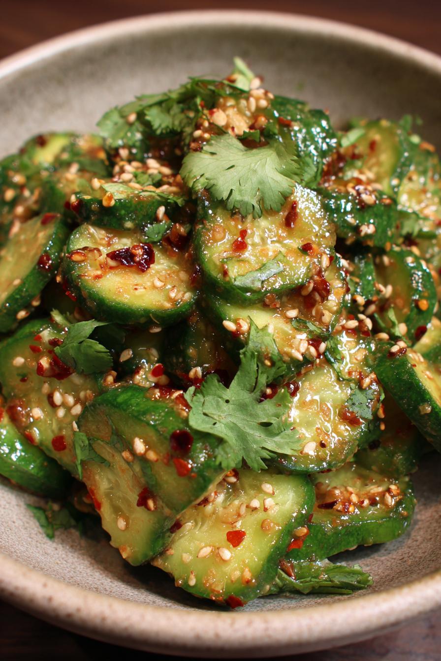 Asiatischer Gurkensalat mit Chili & Sesam - detail 3