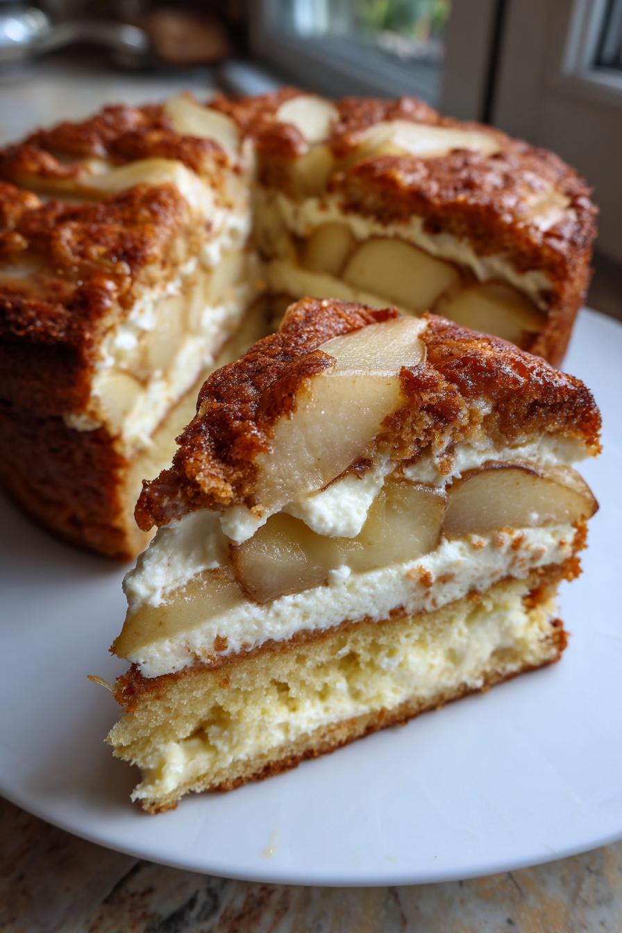 Birnenkuchen mit Saftigem Käse - detail 1