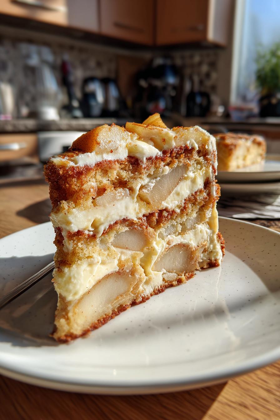 Birnenkuchen mit Saftigem Käse - detail 2