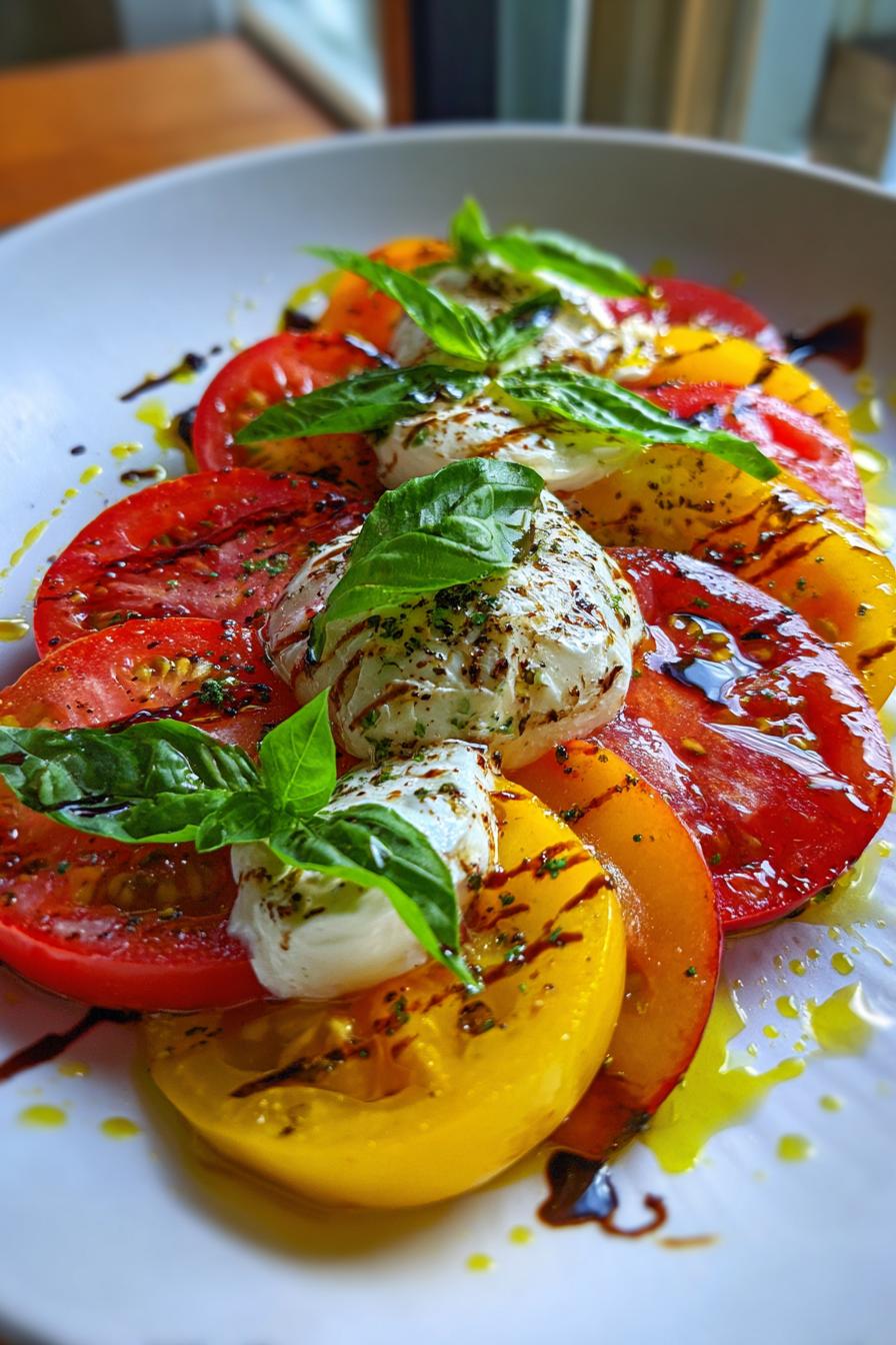 Frische Tomaten Pfirsich Burrata - detail 2