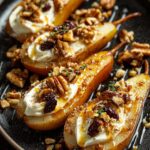 Gebratene Birnen mit Mascarpone, Honig und Nüssen