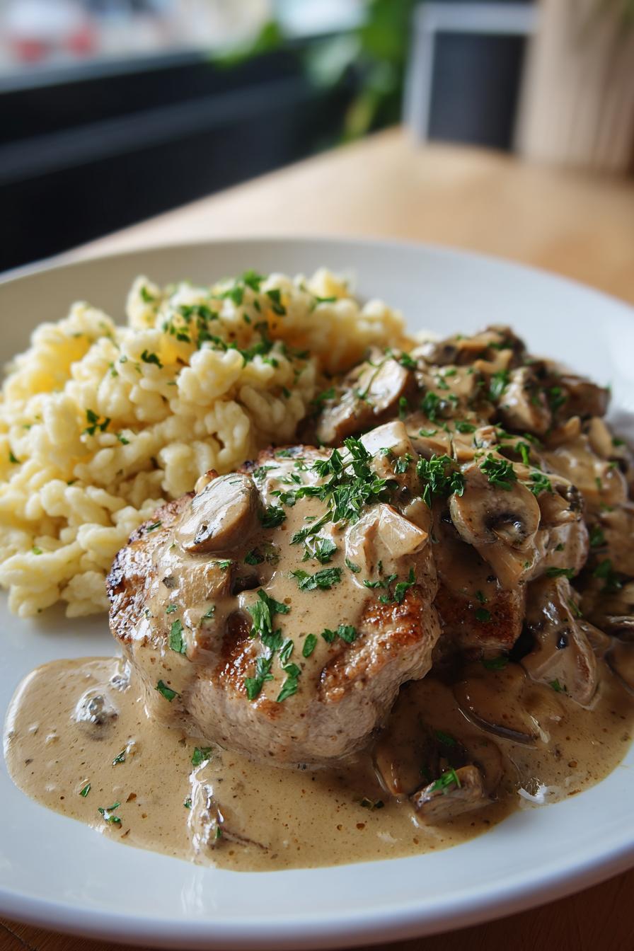 Unglaublich! Medaillons in Champignon-Rahmsoße mit Spätzle