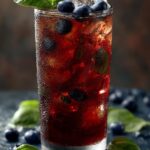 Refreshing blueberry basil iced tea for summer