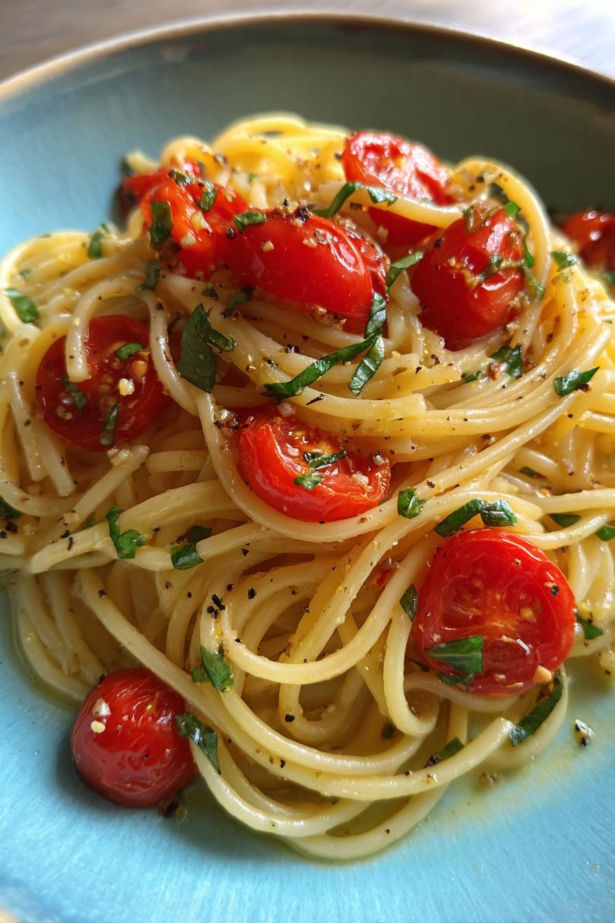 Tomaten-Basilikum Pasta: 2 Zutaten für Glück