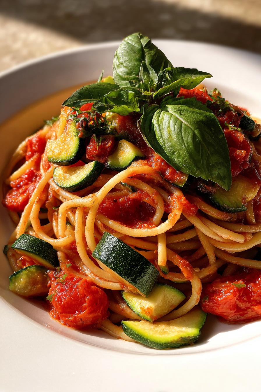 Tomaten Zucchini Pasta: Genial einfach in 30 Minuten