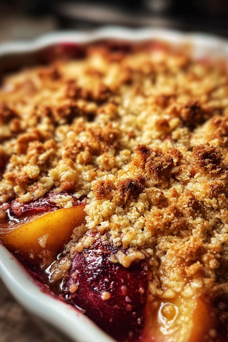 Apfel-Pflaumen-Crumble Rezept