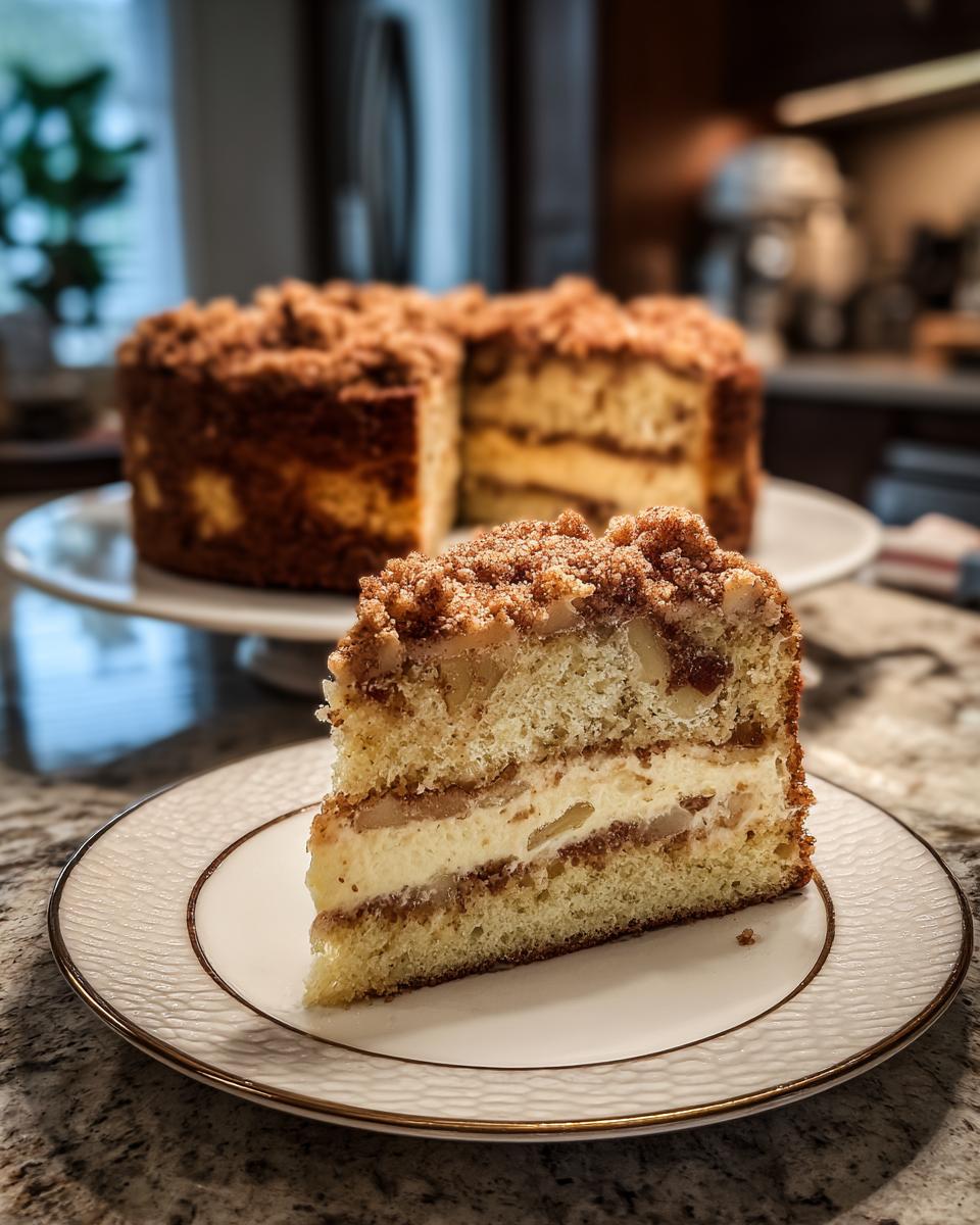 Apfel-Schmand-Eierlikörkuchen mit Zimtstreuseln - Rezept mit Eierlikör - detail 1