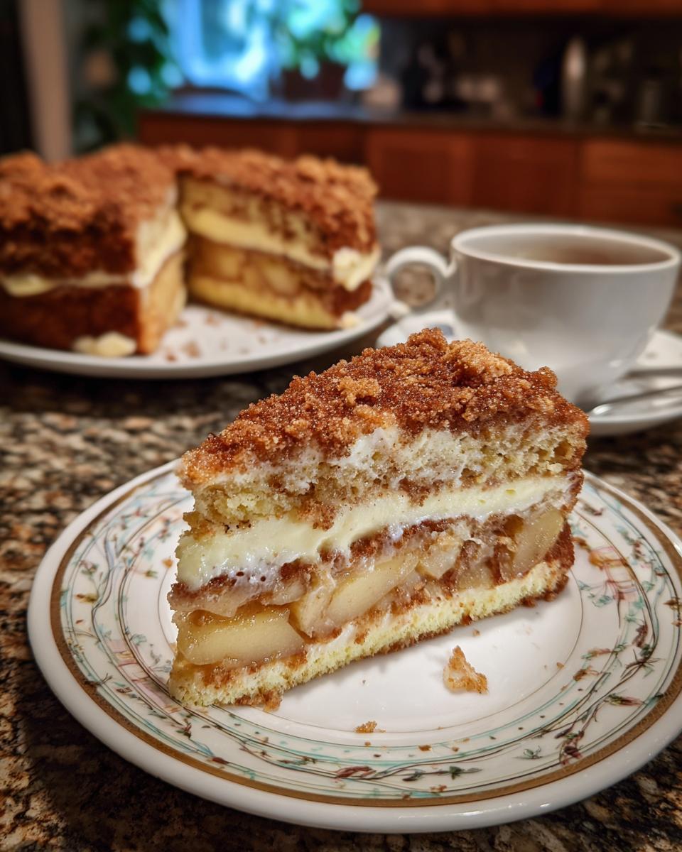Apfel-Schmand-Eierlikörkuchen mit Zimtstreuseln - Rezept mit Eierlikör - detail 2