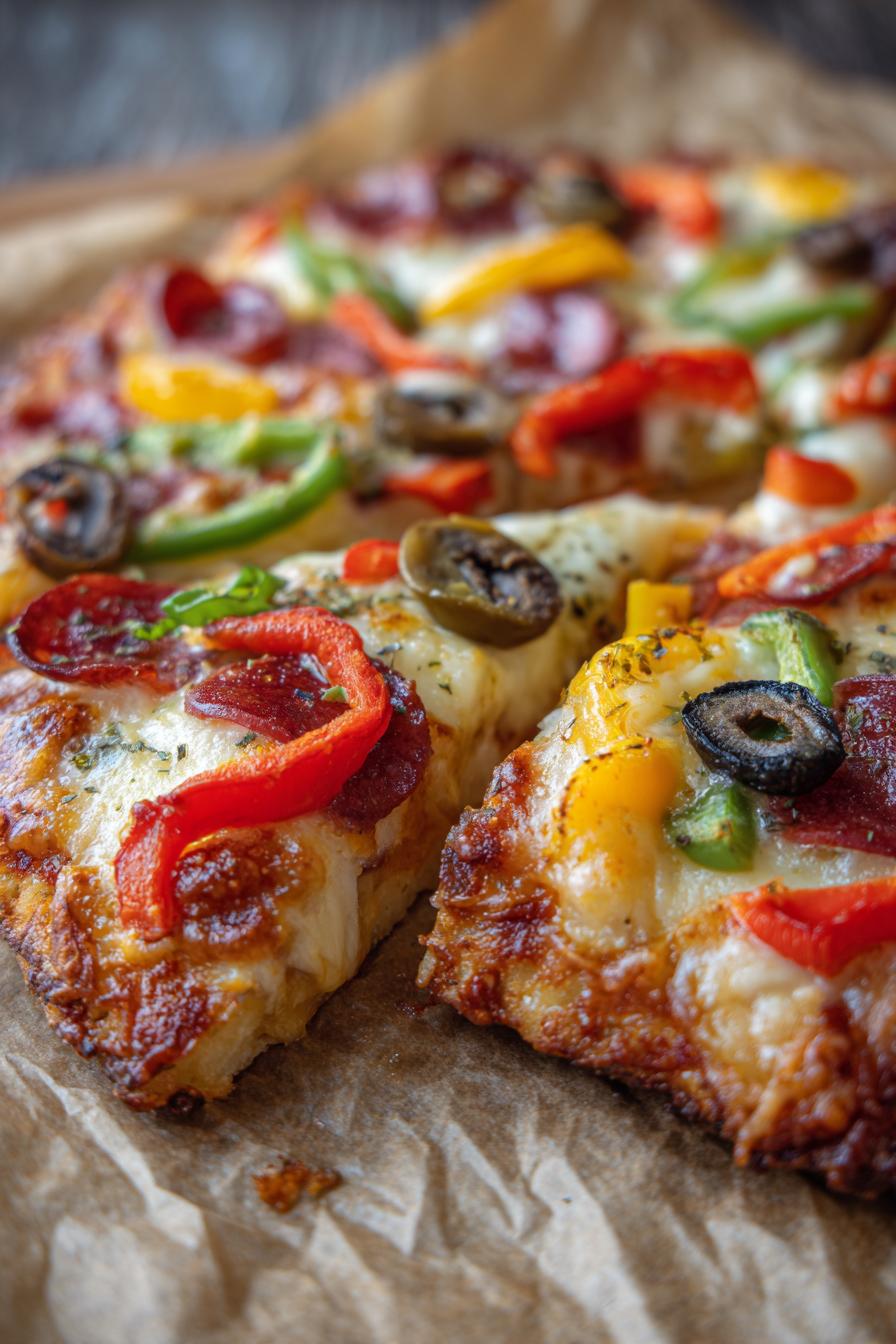 Bunte Low-Carb-Schüttelpizza - detail 1