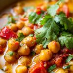 Einfaches Kokos Kichererbsen Curry
