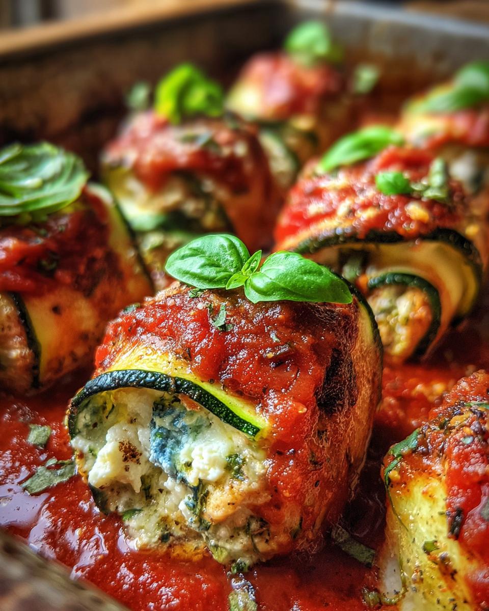 Einfaches Rezept Für Gefüllte Zucchini-Röllchen - detail 1