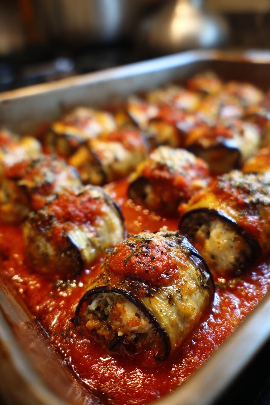 Gefüllte Auberginen-Involtini - detail 2