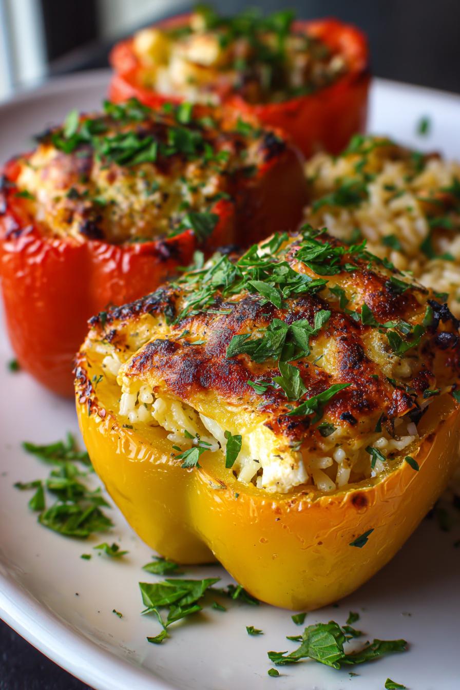 Gefüllte Paprika mit Reis & Feta - detail 1