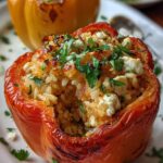 Gefüllte Paprika mit Reis & Feta