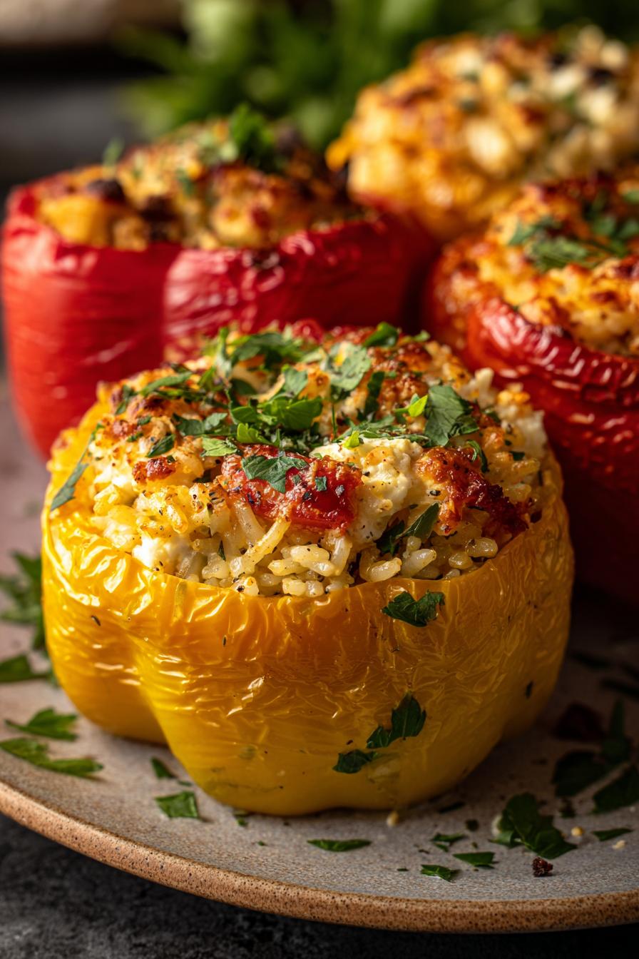 Gefüllte Paprika mit Reis & Feta - detail 2