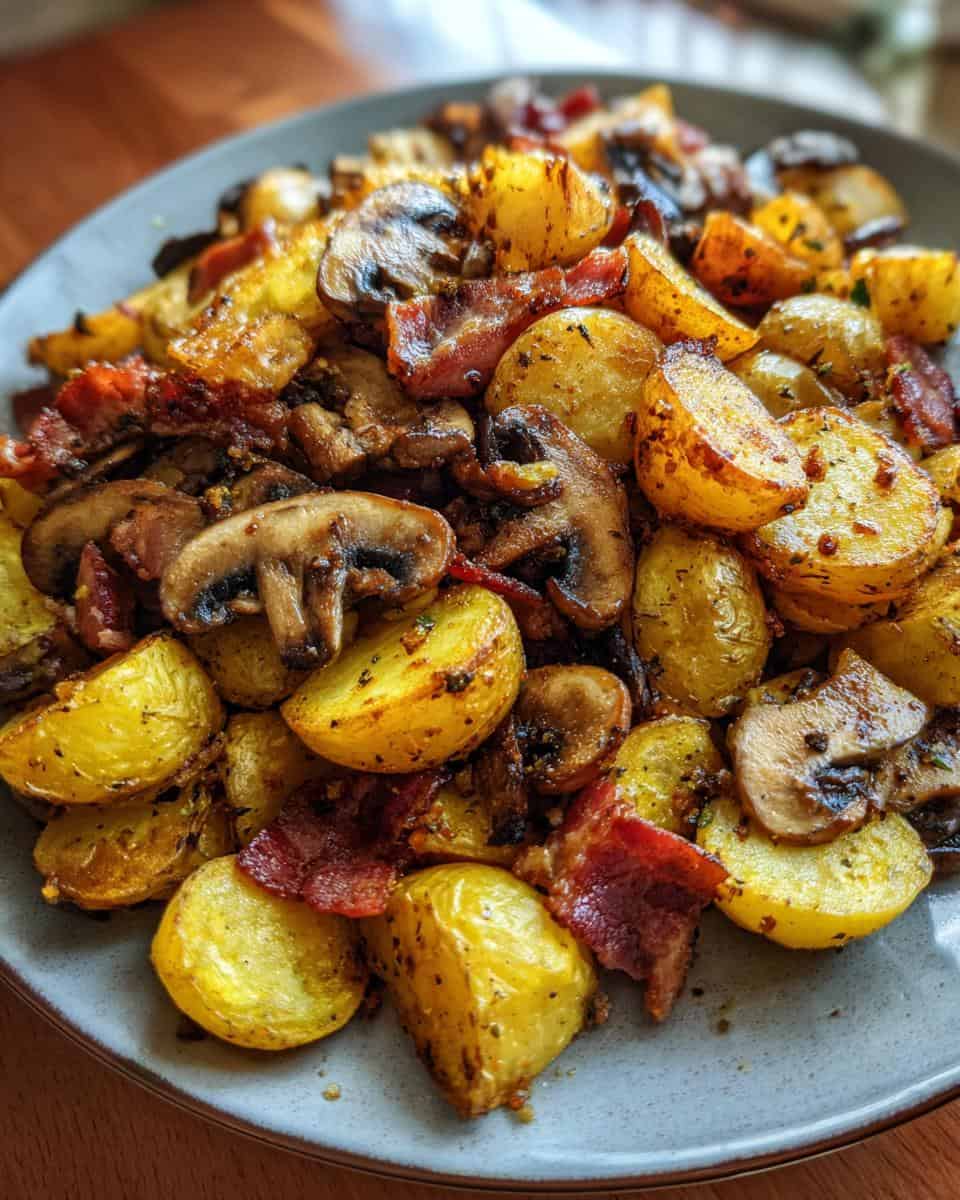 Kartoffel-Pilz-Speck-Pfanne - detail 1