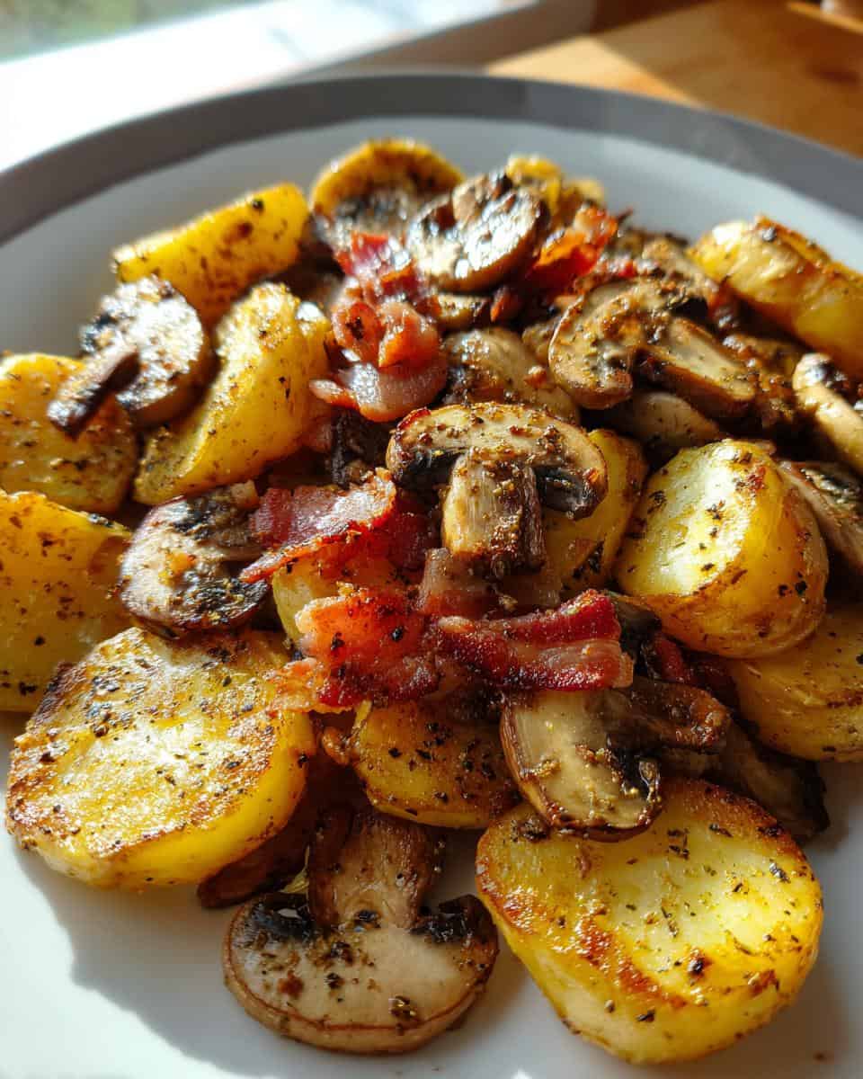 Kartoffel-Pilz-Speck-Pfanne - detail 3