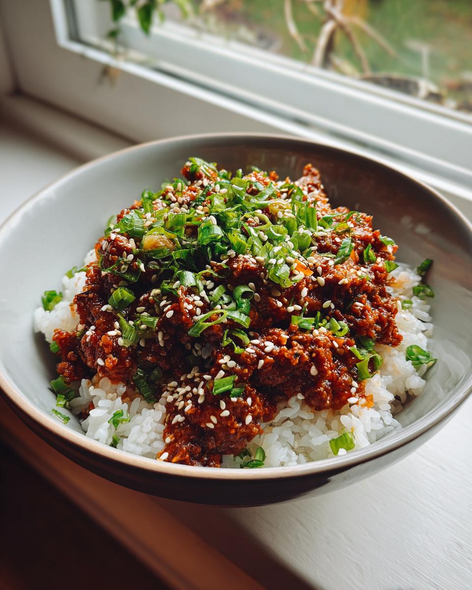 Koreanische Gochujang-Rindfleisch-Bowls - detail 1