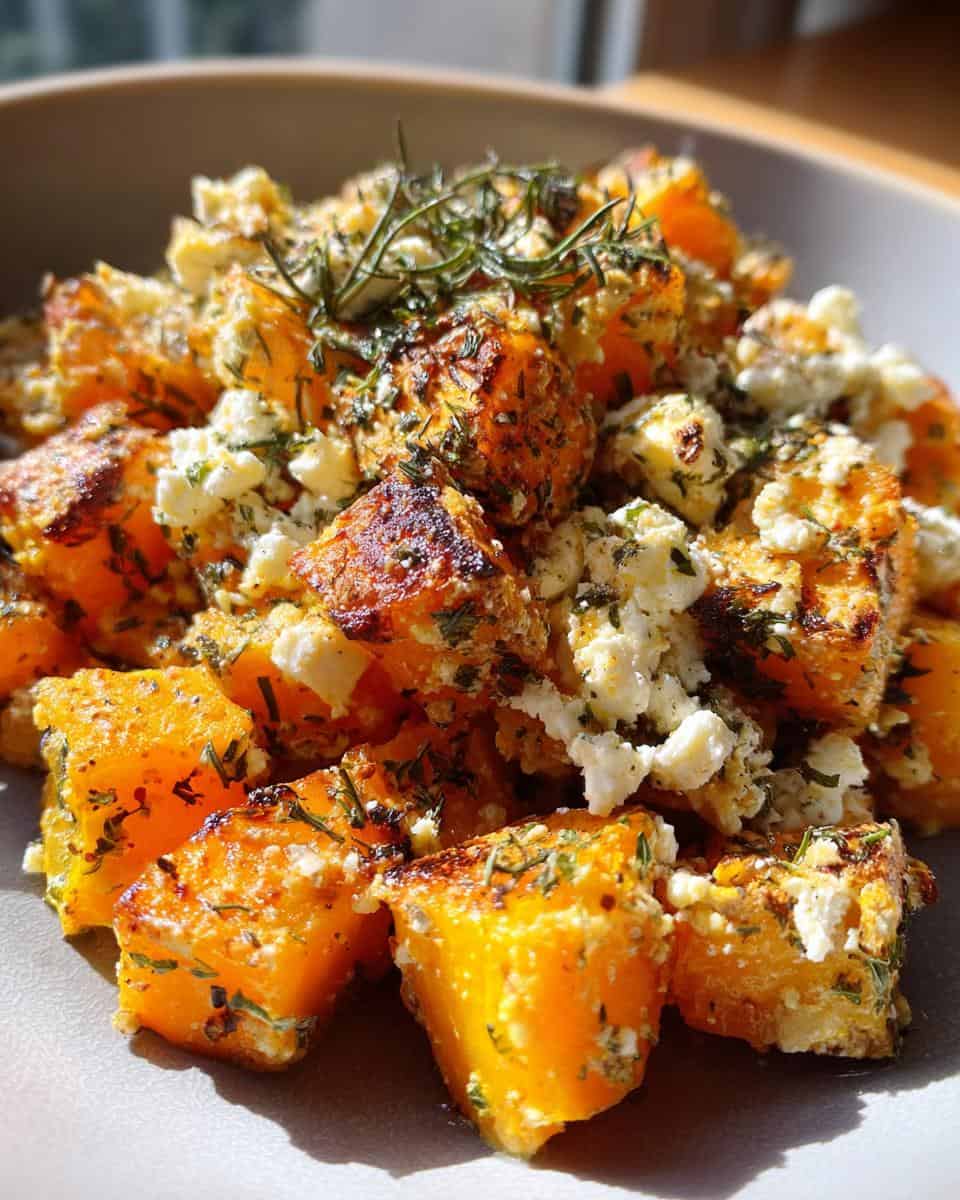 Kürbis und Schafskäse aus dem Ofen - detail 2