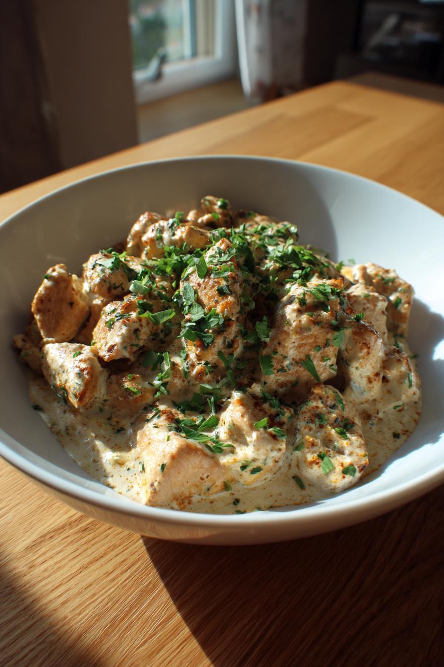Low Carb Hähnchen in cremiger Frischkäsesoße - detail 2
