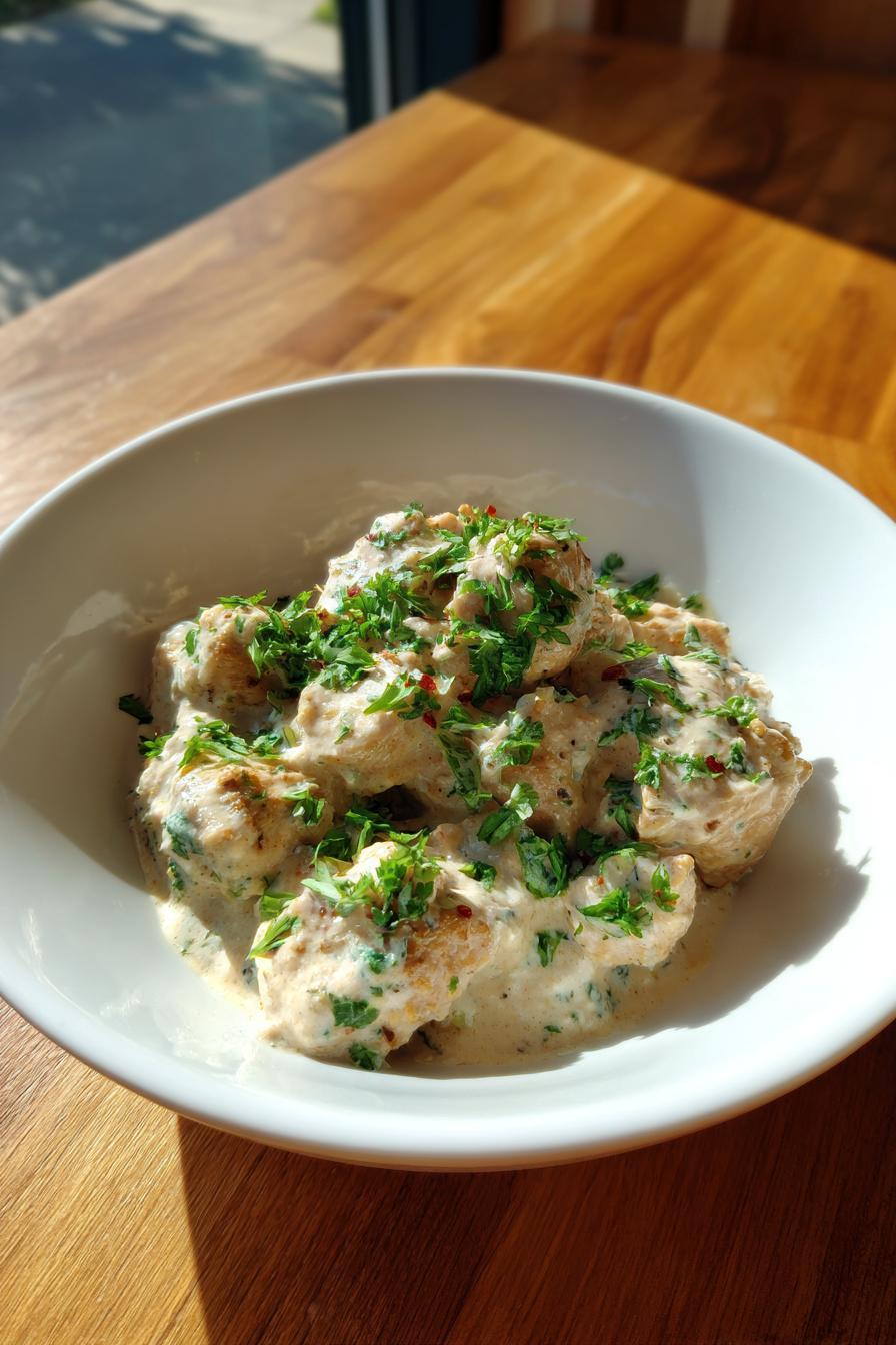 Low Carb Hähnchen in cremiger Frischkäsesoße - detail 3