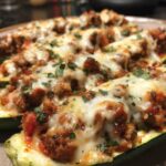 Mediterrane Zucchini-Boote