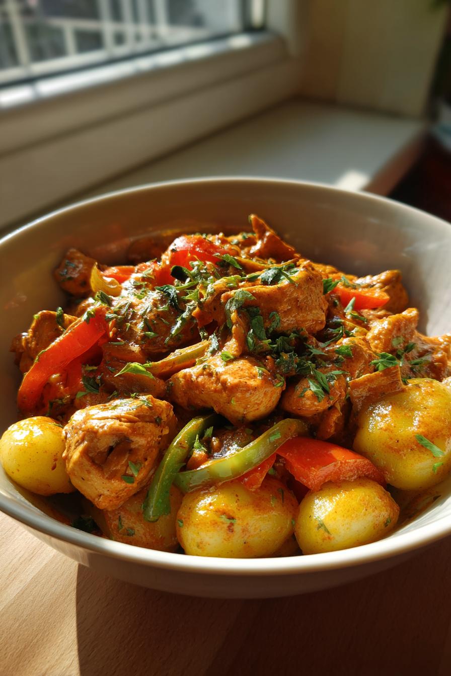 Paprika-Sahne-Hähnchen mit Gnocchi - detail 2
