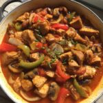 Schaschlik-Topf im Ofen