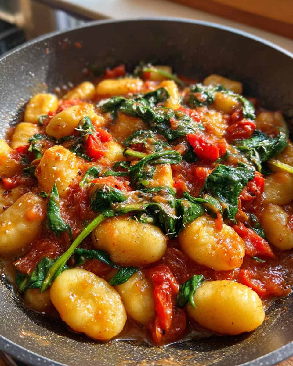 Schnelle Gnocchi-Pfanne mit Tomate & Spinat - detail 2