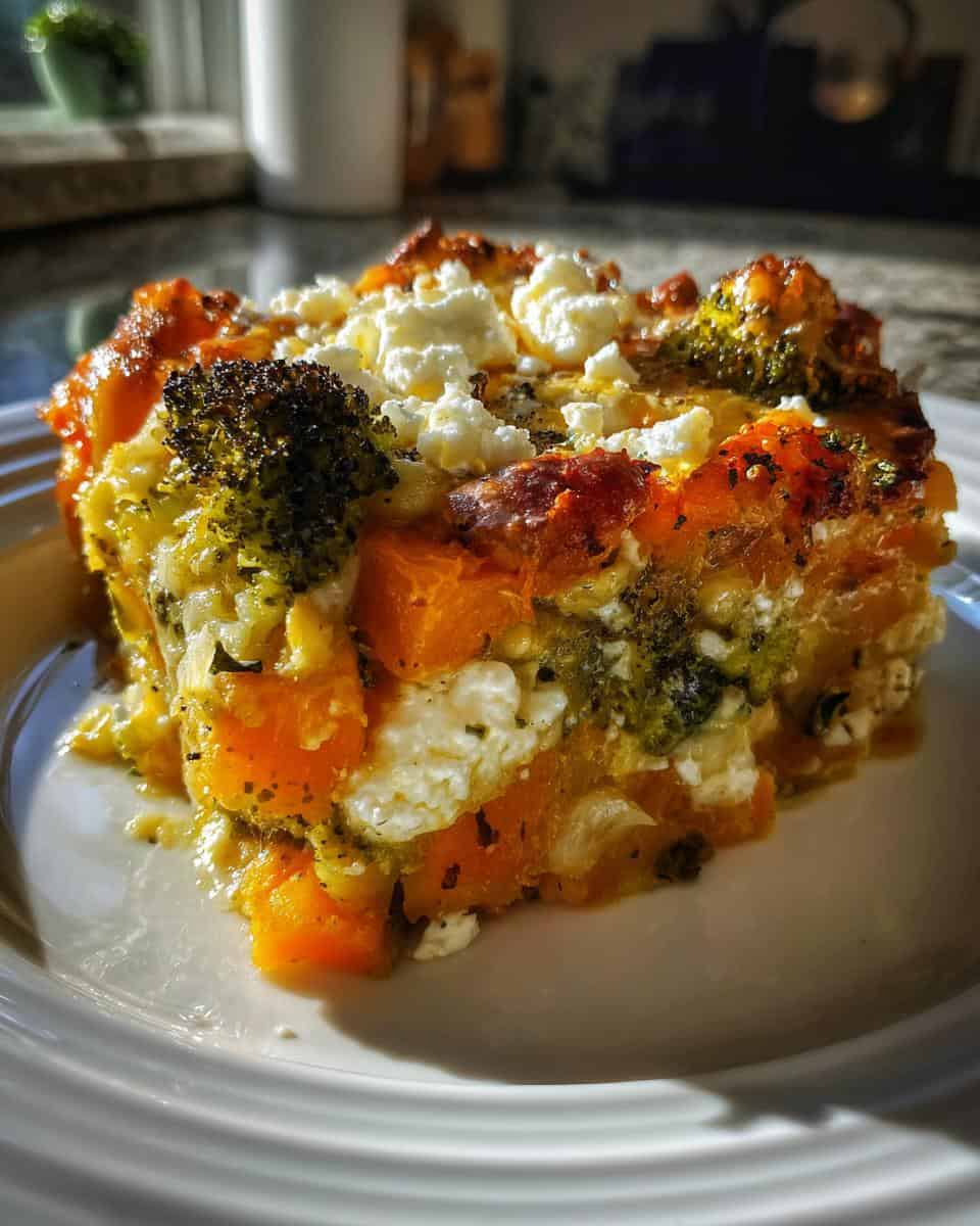 Süßkartoffel-Brokkoli-Auflauf mit Feta - detail 1