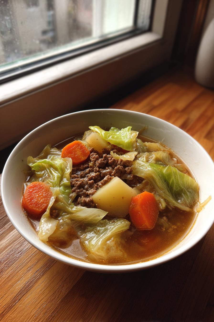 Spitzkohl-Eintopf mit Hackfleisch - detail 1