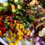 Street Corn Hähnchen Reis Bowl