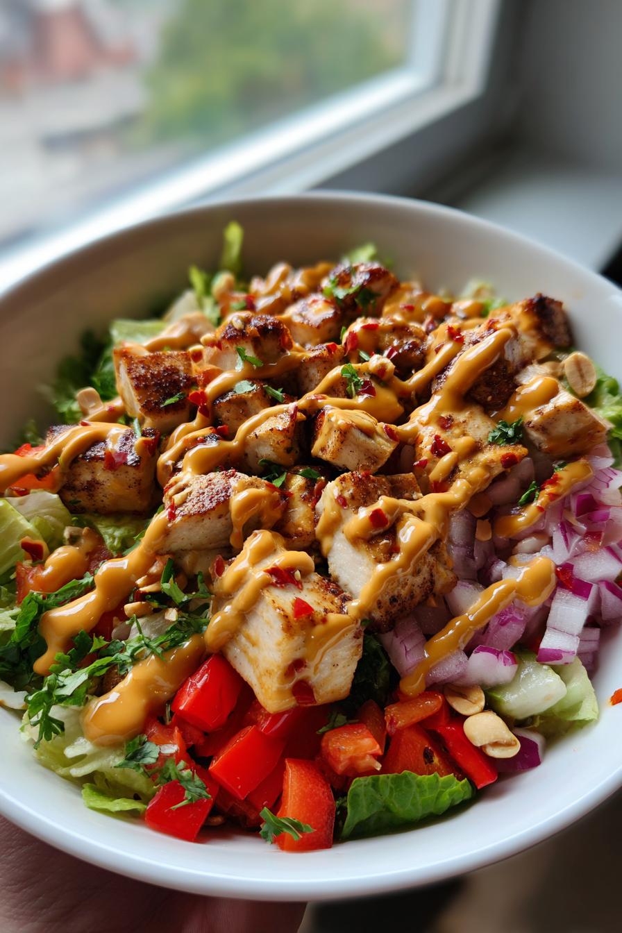 Würziger Hähnchensalat mit Honig-Chili-Dressing - detail 1