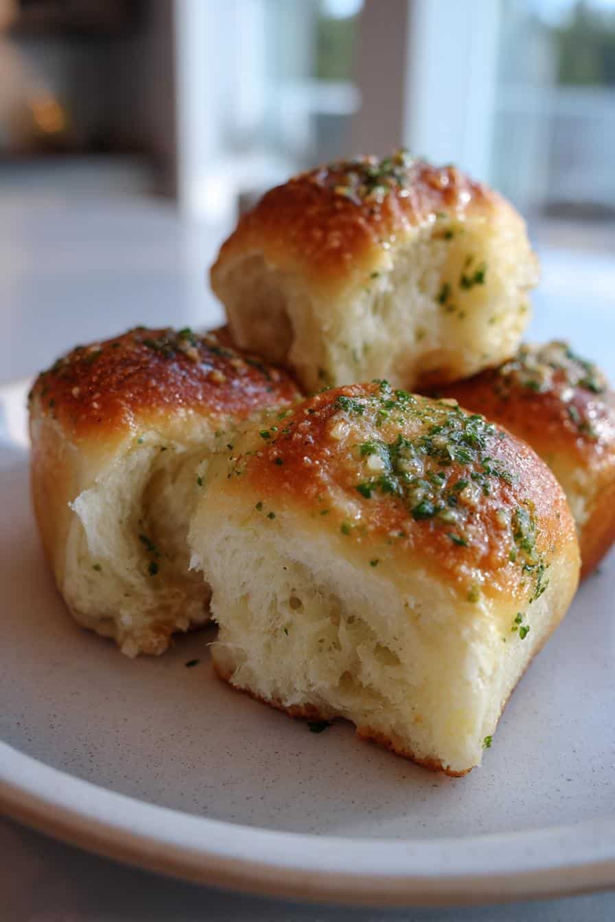 Fluffige Knoblauchbrötchen: 3 Zutaten für Glück