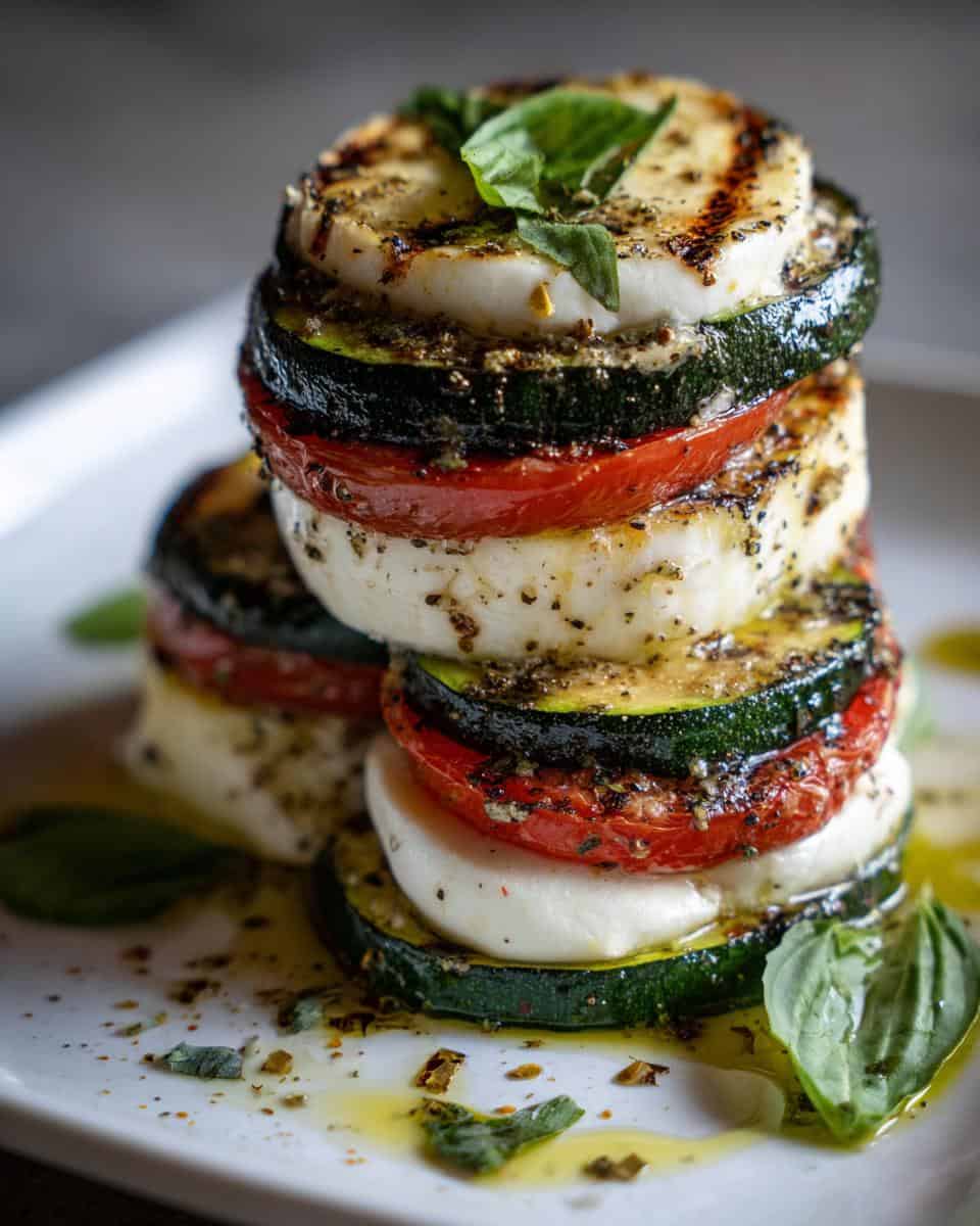 Gegrillte Zucchini Caprese - detail 2