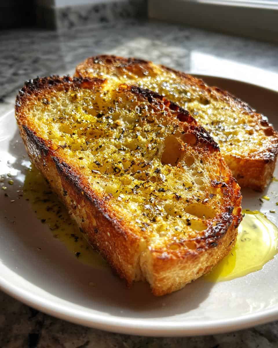 Grillbrot mit Olivenöl und Meersalz - detail 1