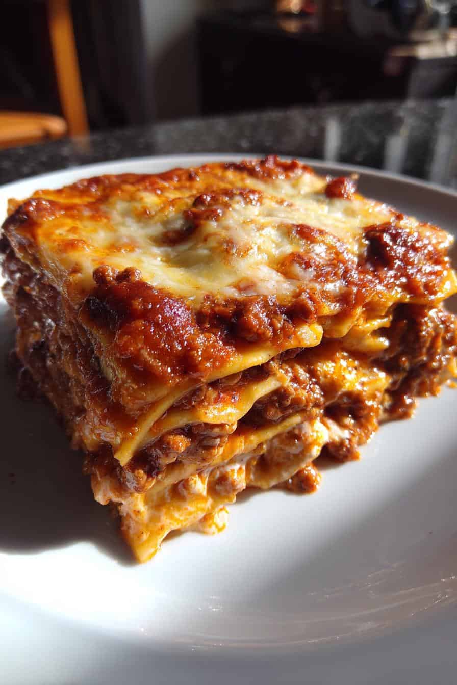 Sündige Lasagne mit Creme Fraiche Sosse in nur 30 Minuten