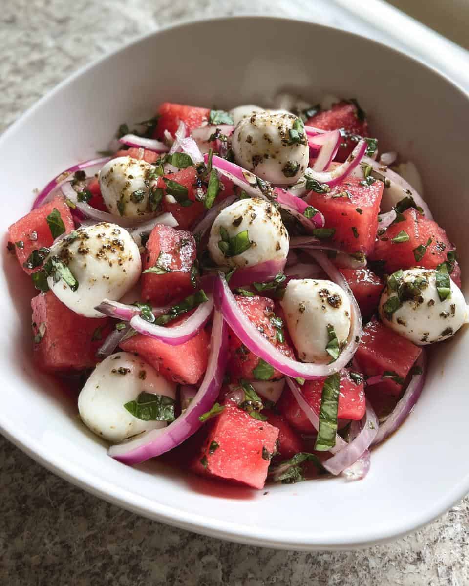 Leichter Melonen-Mozzarella-Salat: Genial in 15 Minuten