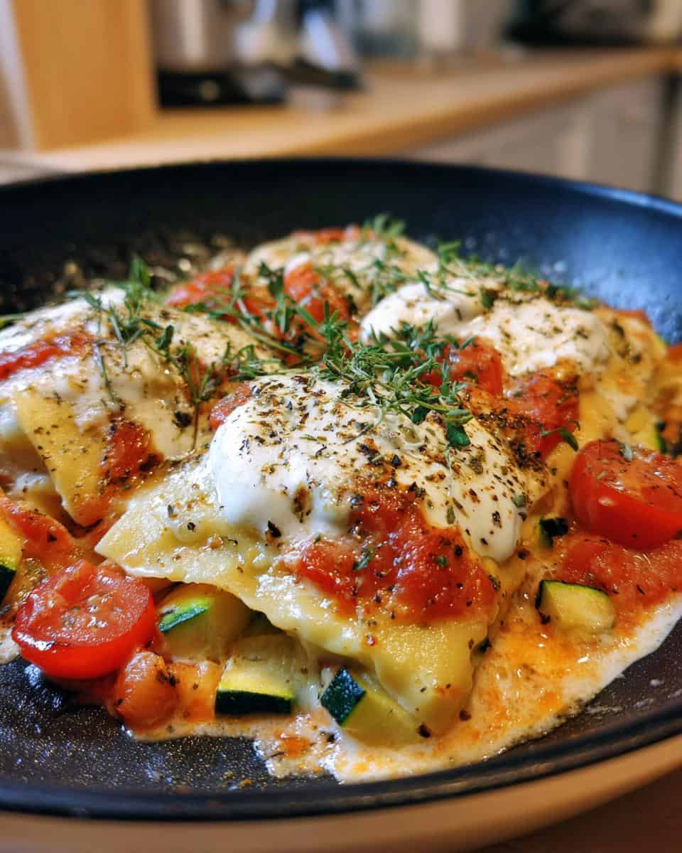 One-Pan-Maultaschen – Mit Zucchini, Tomaten & Frischkäse - detail 1