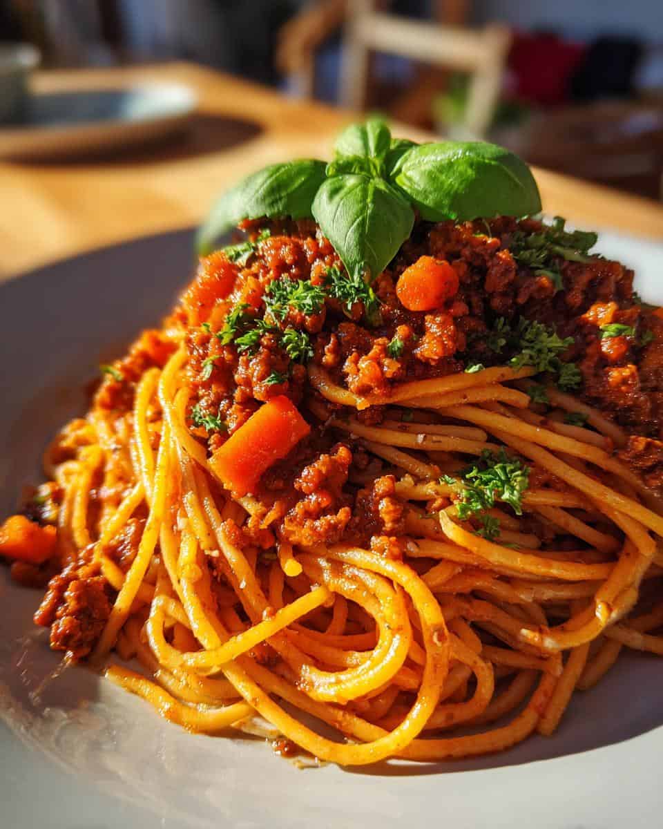 Spaghetti Bolognese mit Karotten - detail 2