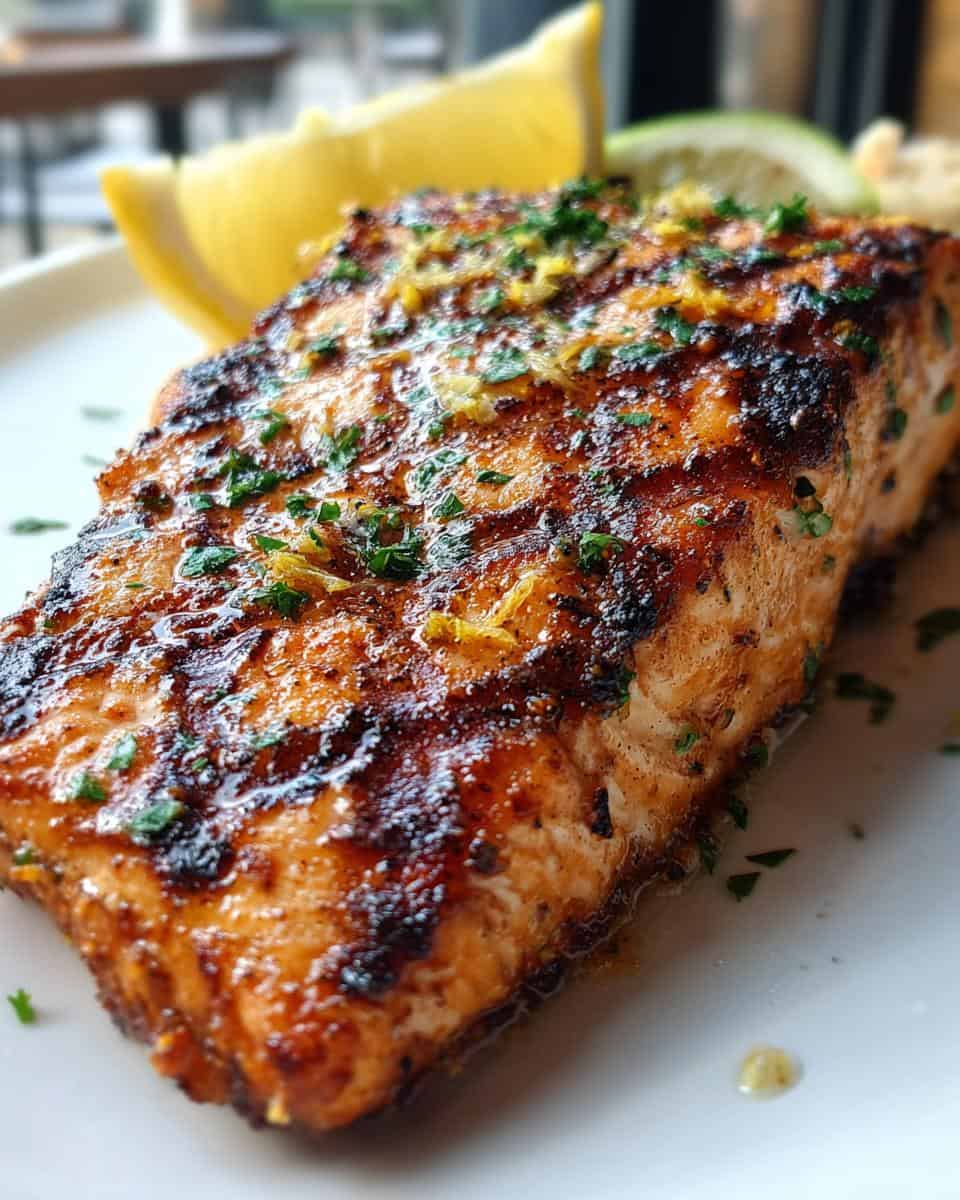 Zesty Zitronen-Kräuter gegrillter Lachs - detail 2