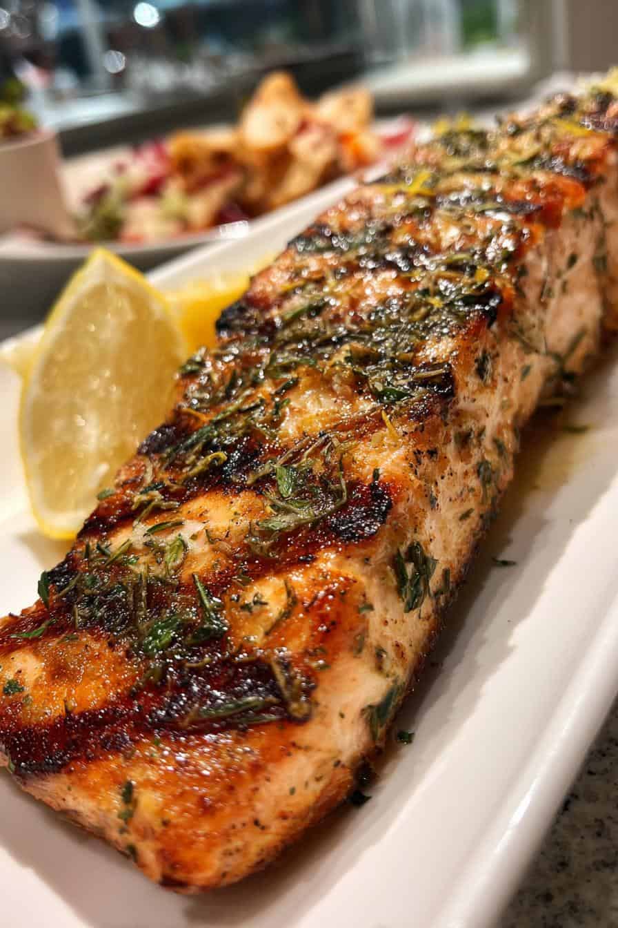 Zesty Zitronen-Kräuter gegrillter Lachs - detail 3