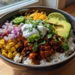 Einfache Chorizo Burrito Bowl für Zuhause