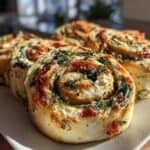 Feta Rollchen mit Tomaten Spinat
