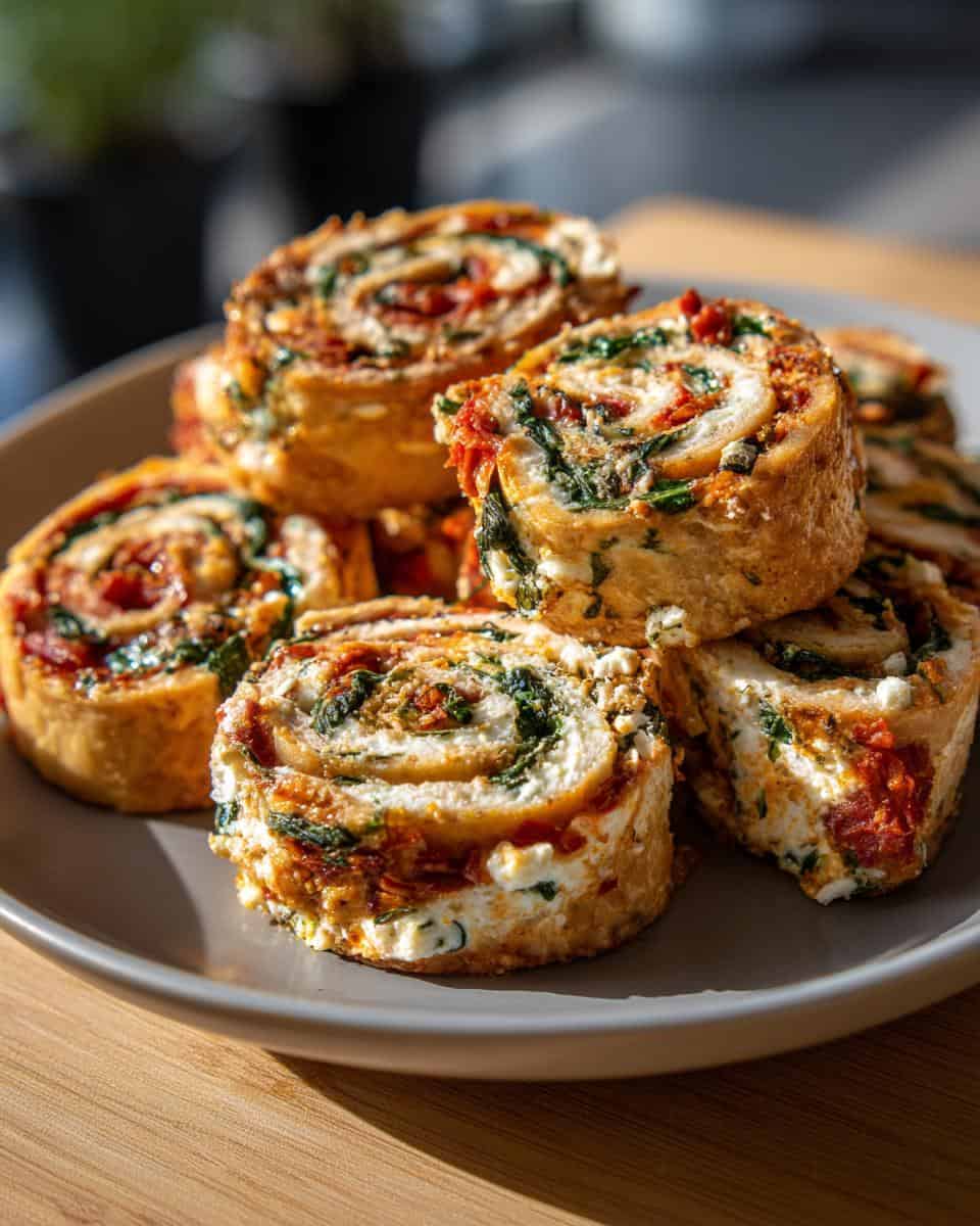 Feta Rollchen mit Tomaten Spinat - detail 3