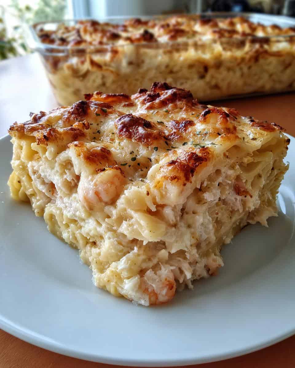 Garnelen-Lasagne mit weißer Sauce & Käse - detail 3