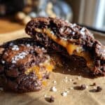 Gesalzene Karamell-Schoko-Cookies mit garantiert cremigem Karamell