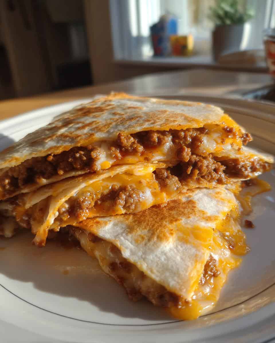 Hackfleisch-Quesadillas mit Käse - detail 1