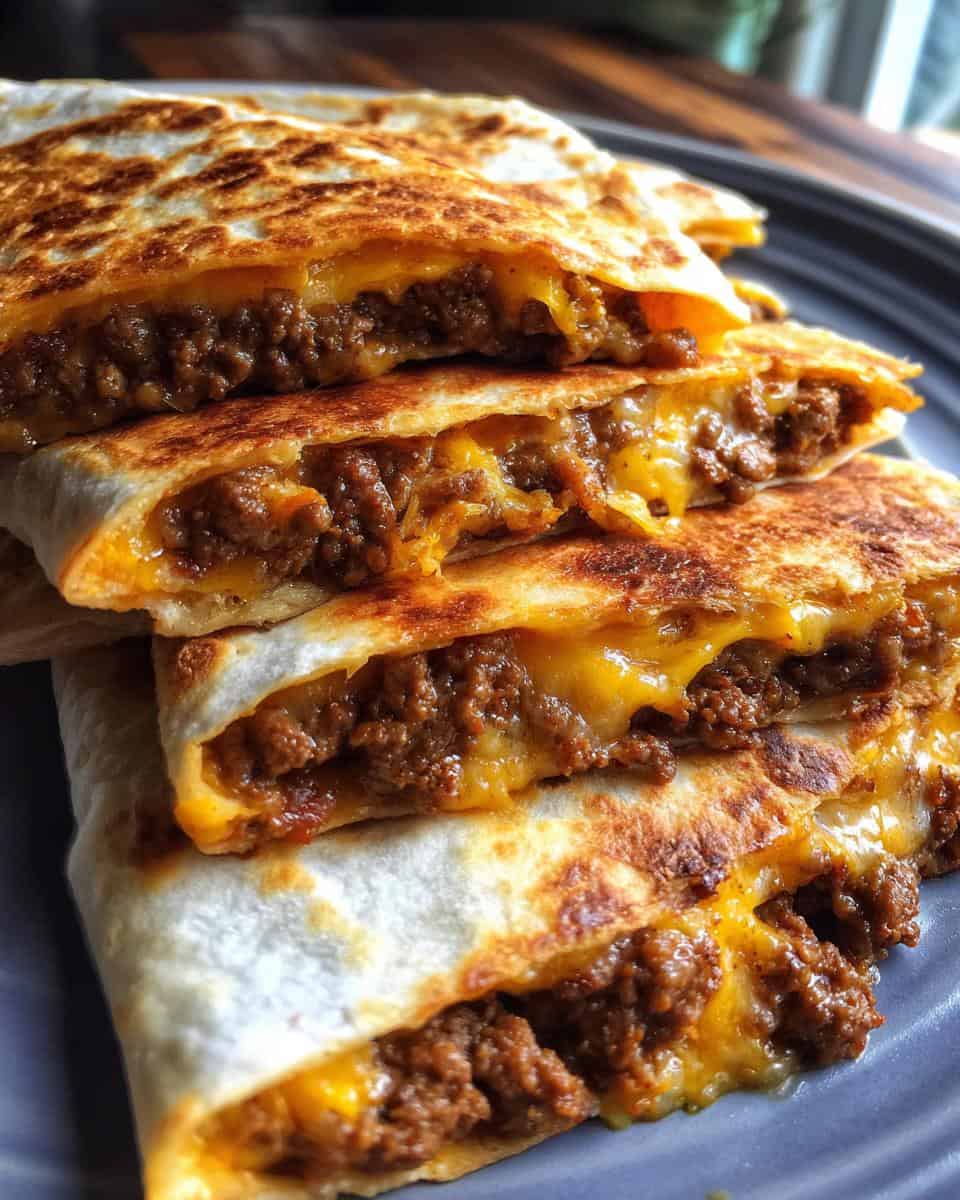 Hackfleisch-Quesadillas mit Käse - detail 2